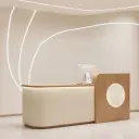 Modern Wood Reception Desk with Round Accent - Maoters thumbnail 2