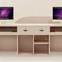 Modern Wave Curved Reception Desk for Salons - Maoters thumbnail 9