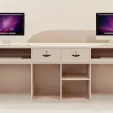 Modern Wave Curved Reception Desk for Salons - Maoters thumbnail 9
