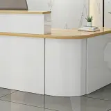Rounded Corner Minimalist Reception Desk thumbnail 8