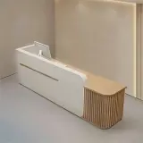 Modern Office Lobby Curved Reception Desk – Maoters thumbnail 3