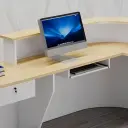 Modern Curved Corner Business Front Desk - Maoters thumbnail 7