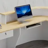 Modern Curved Corner Business Front Desk - Maoters thumbnail 7