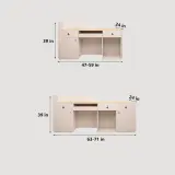 Wood Rounded Front Desk - Maoters thumbnail 7