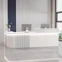 Thickened Curved Corner Painted Reception Desk thumbnail 3