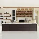 Coffee Shop Checkout Counter Vintage Industrial Style Bar thumbnail 3