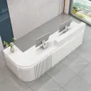 Thickened Curved Corner Painted Reception Desk thumbnail 4