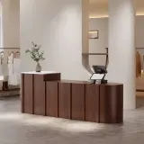 Modern Lacquer & Cream Style Reception Desks For Clothing Stores thumbnail 3