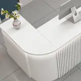Thickened Curved Corner Painted Reception Desk thumbnail 8