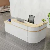 Modern Curved Corner Business Front Desk - Maoters thumbnail 2