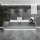 Modern Stainless Steel Front Desk – Sleek & Sturdy thumbnail 1