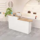 L-Shaped Dual Rounded Reception Desk - Maoters thumbnail 2