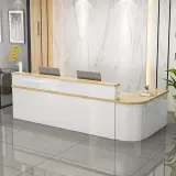 Rounded Corner Minimalist Reception Desk thumbnail 2