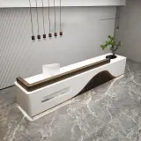 Curved Wave Office Reception Desk - Maoters thumbnail 2