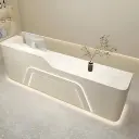 Beauty Salon Milky white Reception Counter Desk - Maoters thumbnail 3