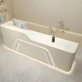 Beauty Salon Milky white Reception Counter Desk - Maoters thumbnail 3