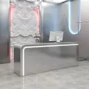 Metallic LED Reception Desk - Maoters thumbnail 2