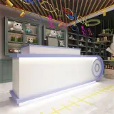Round Accent Lighted Reception Desk - Maoters thumbnail 3