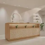 Simple Rattan Reception Desk - Maoters thumbnail 2