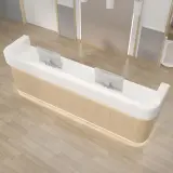 Modern Simple Wood Grain Reception Desk thumbnail 4