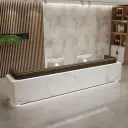 Modern Office Lobby Curved Reception Desk - Maoters thumbnail 4