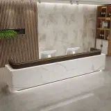 Modern Office Lobby Curved Reception Desk - Maoters thumbnail 4