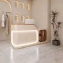 Customizable Corner Reception Desk With Light thumbnail 3