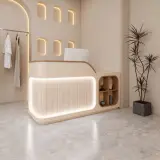 Customizable Corner Reception Desk With Light thumbnail 3
