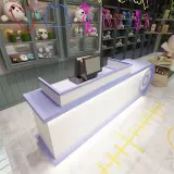 Round Accent Lighted Reception Desk - Maoters thumbnail 4