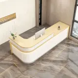 Sleek Curved Corner Reception Desk - Maoters thumbnail 4