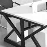 Minimalist Computer Desk with Screen Divider thumbnail 6