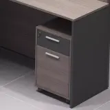 Minimalist Office Desk with Screen Partition thumbnail 11