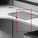 Modern Office Workstation With Storage Shelves - Maoters thumbnail 9