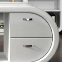 Office Modern Curved White Executive Desk - Maoters thumbnail 7