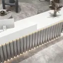 Modern Fluted Retail Reception Desk with LED - Maoters thumbnail 7