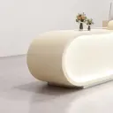 Minimalist Cream Rounded Reception Desk - Maoters thumbnail 11