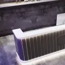 Modern Curved LED Lighted Reception Desk - Maoters thumbnail 6