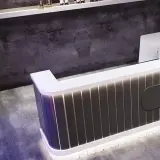 Modern Curved LED Lighted Reception Desk - Maoters thumbnail 6