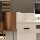 Modern Curved Fluted Reception Desk - Maoters thumbnail 9