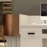 Modern Curved Fluted Reception Desk - Maoters thumbnail 9