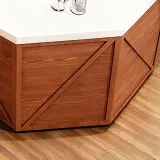 Wood L Shape Retail Reception Counter - Maoters thumbnail 11
