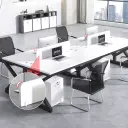 Minimalist Computer Desk with Screen Divider thumbnail 7