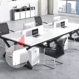 Minimalist Computer Desk with Screen Divider thumbnail 7