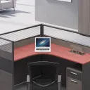 Minimalist Office Desk with Screen Partition thumbnail 12