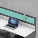 Modern Office Workstation With Storage Shelves - Maoters thumbnail 8