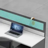 Modern Office Workstation With Storage Shelves - Maoters thumbnail 8
