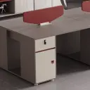 Wood Tone Partition Staff Work Desk - Maoters thumbnail 8