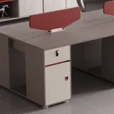 Wood Tone Partition Staff Work Desk - Maoters thumbnail 8