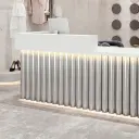 Modern Fluted Retail Reception Desk with LED - Maoters thumbnail 8