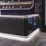 Modern Curved LED Lighted Reception Desk - Maoters thumbnail 7